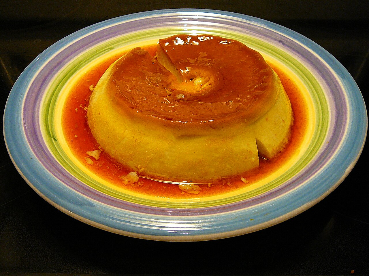 Flan de leche criollo